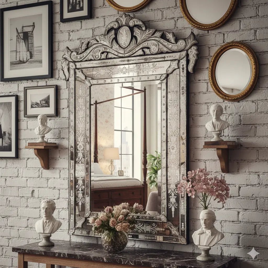 Antique venetian cushion