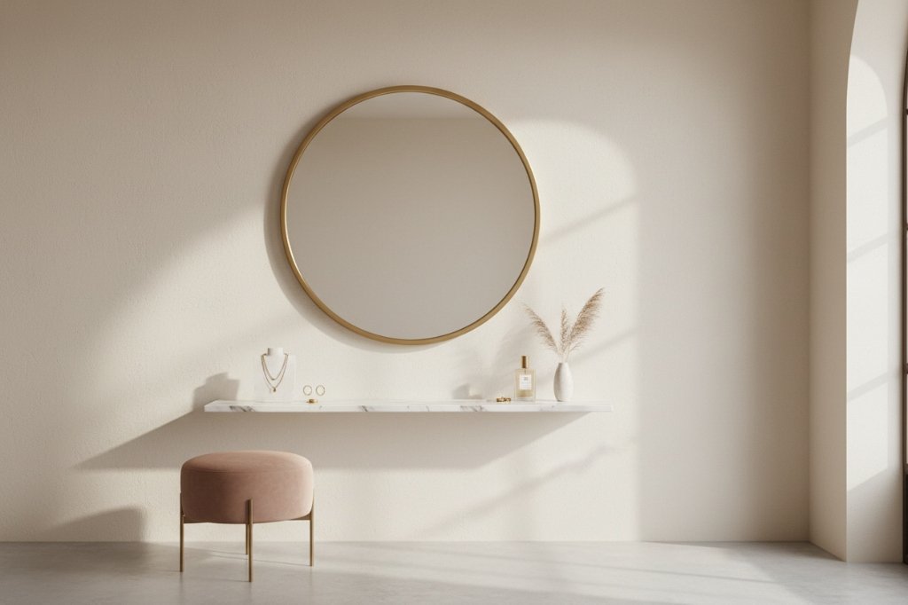 Minimalist Round Venetian Mirror